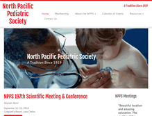 Tablet Screenshot of northpacificpediatricsociety.org